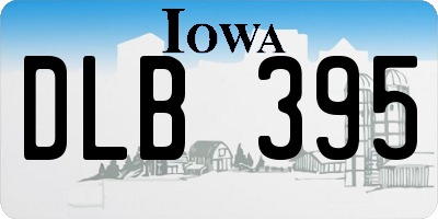 IA license plate DLB395