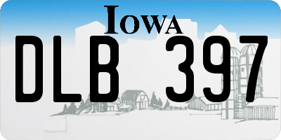 IA license plate DLB397