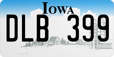 IA license plate DLB399