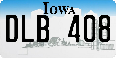 IA license plate DLB408