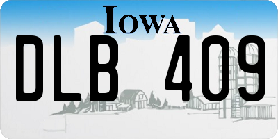 IA license plate DLB409