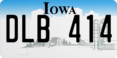 IA license plate DLB414