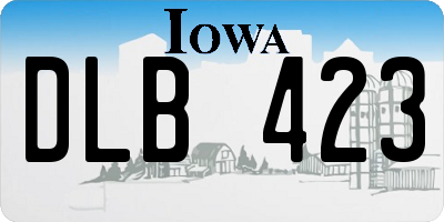 IA license plate DLB423