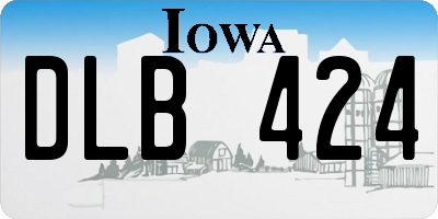 IA license plate DLB424