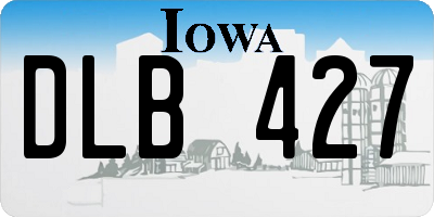 IA license plate DLB427