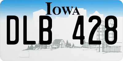 IA license plate DLB428