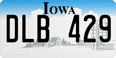 IA license plate DLB429