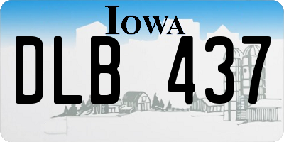 IA license plate DLB437