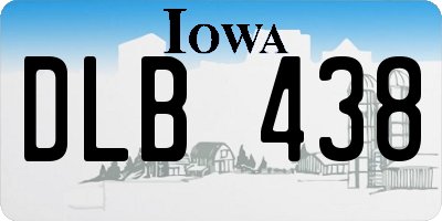 IA license plate DLB438