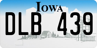 IA license plate DLB439
