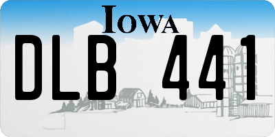 IA license plate DLB441