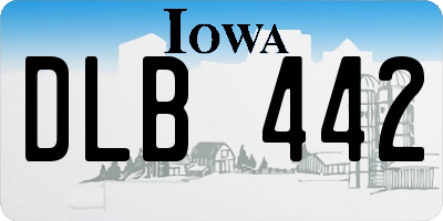 IA license plate DLB442