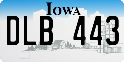 IA license plate DLB443