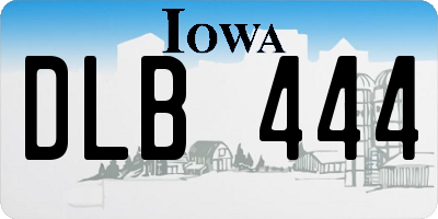 IA license plate DLB444