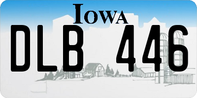 IA license plate DLB446