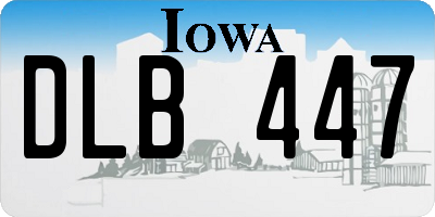 IA license plate DLB447