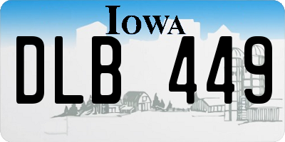 IA license plate DLB449