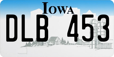 IA license plate DLB453