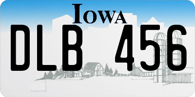 IA license plate DLB456