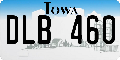 IA license plate DLB460