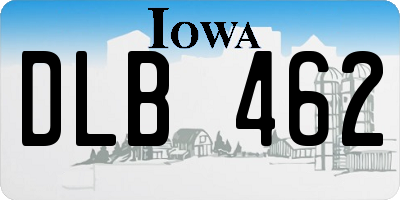 IA license plate DLB462