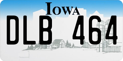IA license plate DLB464