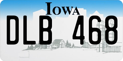 IA license plate DLB468