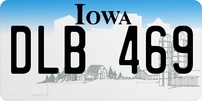 IA license plate DLB469