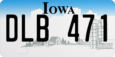 IA license plate DLB471