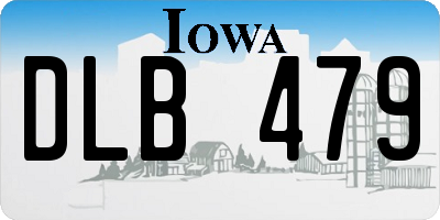 IA license plate DLB479