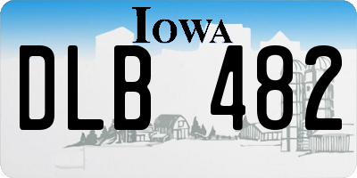 IA license plate DLB482