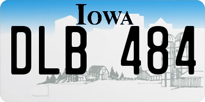 IA license plate DLB484