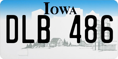 IA license plate DLB486
