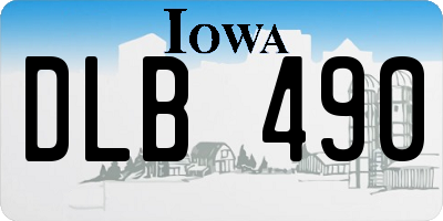 IA license plate DLB490