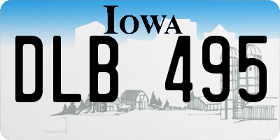 IA license plate DLB495