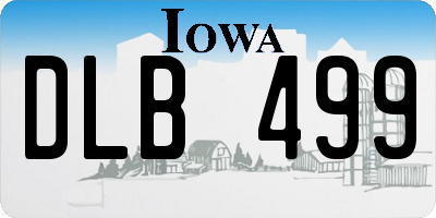 IA license plate DLB499