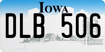 IA license plate DLB506