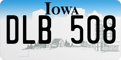 IA license plate DLB508