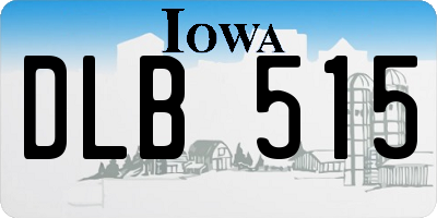 IA license plate DLB515