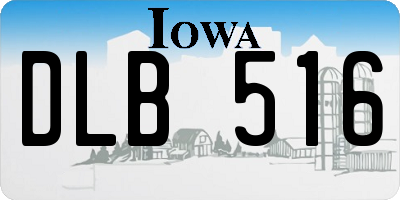 IA license plate DLB516