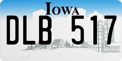 IA license plate DLB517