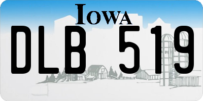 IA license plate DLB519