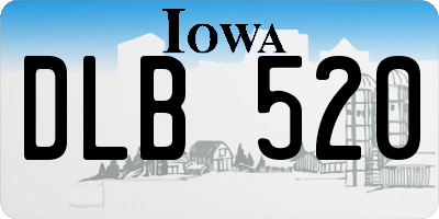 IA license plate DLB520