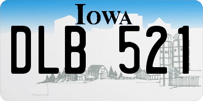 IA license plate DLB521