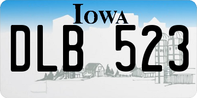 IA license plate DLB523