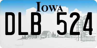 IA license plate DLB524