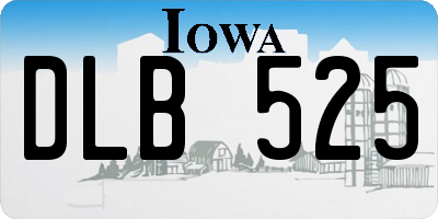 IA license plate DLB525