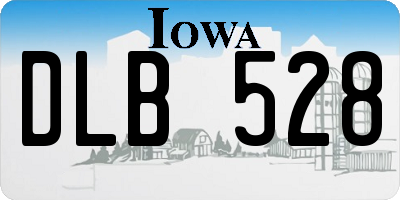 IA license plate DLB528