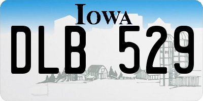 IA license plate DLB529