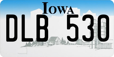 IA license plate DLB530